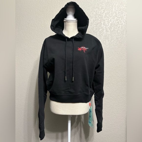 Off-White Cropped Hoodie - Picture 2 of 10